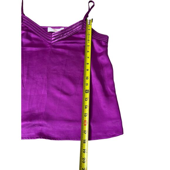 Boho 72 Boutique Purple Satin Spaghetti Strap Tank Top Women Size Small | 10H-4 - Picture 7 of 7